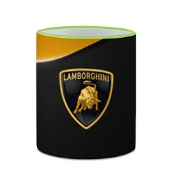 Кружка 3D Lamborghini, цвет: 3D-светло-зеленый кант — фото 2