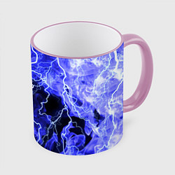 Кружка 3D МОЛНИЯ BLUE, цвет: 3D-розовый кант