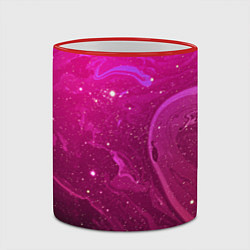 Кружка 3D РОЗОВЫЙ КОСМОС, цвет: 3D-красный кант — фото 2
