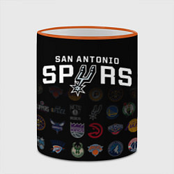 Кружка 3D San Antonio Spurs 2, цвет: 3D-оранжевый кант — фото 2