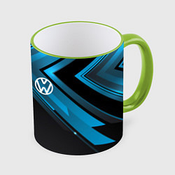 Кружка 3D Volkswagen, цвет: 3D-светло-зеленый кант