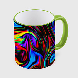 Кружка 3D ABSTRACT, цвет: 3D-светло-зеленый кант