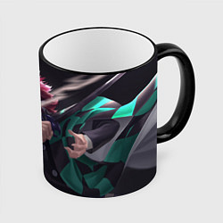 Кружка 3D KIMETSU NO YAIBA, цвет: 3D-черный кант