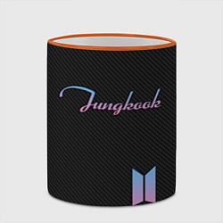 Кружка 3D BTS Jungkook, цвет: 3D-оранжевый кант — фото 2