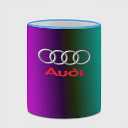 Кружка 3D Audi, цвет: 3D-небесно-голубой кант — фото 2