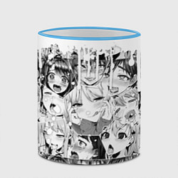 Кружка 3D AHEGAO, цвет: 3D-небесно-голубой кант — фото 2