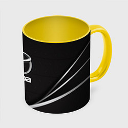 Кружка 3D MAZDA, цвет: 3D-белый + желтый