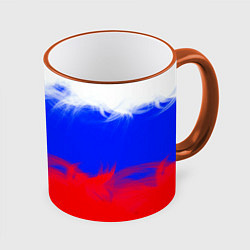 Кружка 3D Россия, цвет: 3D-оранжевый кант