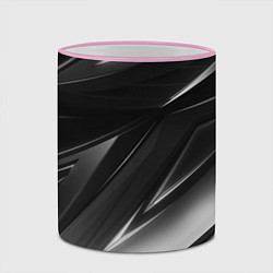Кружка 3D GEOMETRY STRIPES BLACK & WHITE, цвет: 3D-розовый кант — фото 2