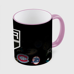 Кружка 3D NHL Los Angeles Kings, цвет: 3D-розовый кант