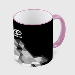 Кружка 3D TOYOTA, цвет: 3D-розовый кант