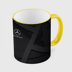 Кружка 3D MERCEDES, цвет: 3D-желтый кант