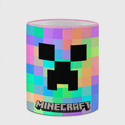 Кружка 3D Minecraft, цвет: 3D-розовый кант — фото 2