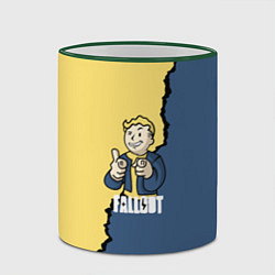 Кружка 3D Fallout logo boy, цвет: 3D-зеленый кант — фото 2