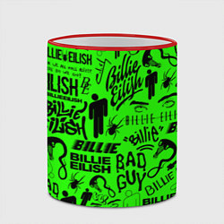 Кружка 3D BILLIE EILISH БИЛЛИ АЙЛИШ, цвет: 3D-красный кант — фото 2