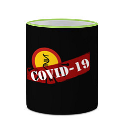 Кружка 3D Covid-19 Антивирус, цвет: 3D-светло-зеленый кант — фото 2