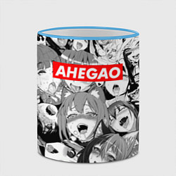 Кружка 3D AHEGAO АХЕГАО, цвет: 3D-небесно-голубой кант — фото 2