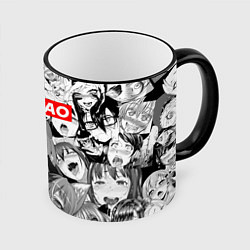 Кружка 3D AHEGAO АХЕГАО, цвет: 3D-черный кант