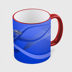 Кружка 3D SUBARU, цвет: 3D-красный кант