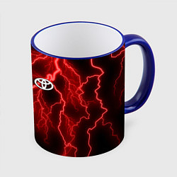 Кружка 3D TOYOTA, цвет: 3D-синий кант