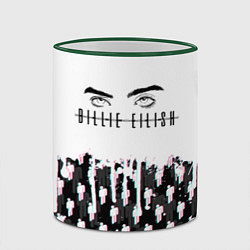 Кружка 3D BILLIE EILISH GLITCH, цвет: 3D-зеленый кант — фото 2