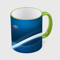 Кружка 3D TOYOTA, цвет: 3D-светло-зеленый кант