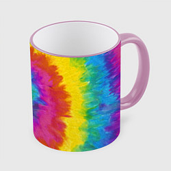 Кружка 3D ХИППИ, цвет: 3D-розовый кант