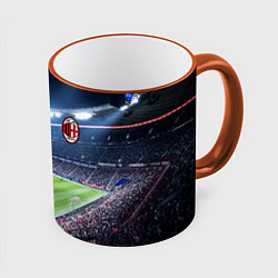 Кружка 3D FC MILAN, цвет: 3D-оранжевый кант