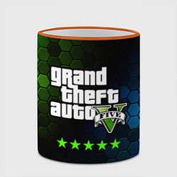 Кружка 3D GTA 5 ГТА 5, цвет: 3D-оранжевый кант — фото 2