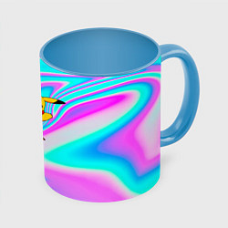 Кружка 3D Пикачу, цвет: 3D-белый + небесно-голубой