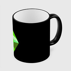 Кружка 3D The Sims Plumbob, цвет: 3D-черный кант