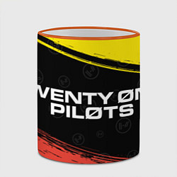 Кружка 3D TWENTY ONE PILOTS 21 PILOTS, цвет: 3D-оранжевый кант — фото 2