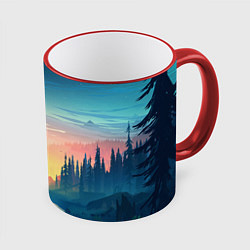 Кружка 3D Природа, цвет: 3D-красный кант