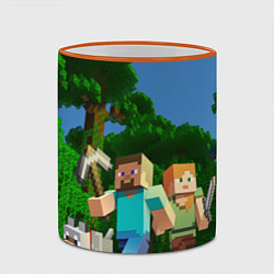 Кружка 3D Minecraft, цвет: 3D-оранжевый кант — фото 2