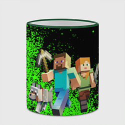 Кружка 3D Minecraft, цвет: 3D-зеленый кант — фото 2