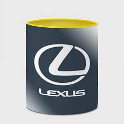 Кружка 3D LEXUS ЛЕКСУС, цвет: 3D-белый + желтый — фото 2