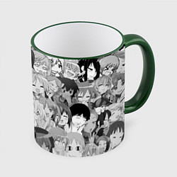Кружка 3D АНИМЕ ONE, цвет: 3D-зеленый кант