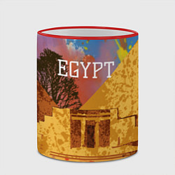 Кружка 3D Египет Пирамида Хеопса, цвет: 3D-красный кант — фото 2