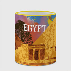 Кружка 3D Египет Пирамида Хеопса, цвет: 3D-желтый кант — фото 2