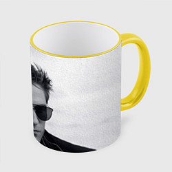 Кружка 3D ROBERT PATTINSON, цвет: 3D-желтый кант