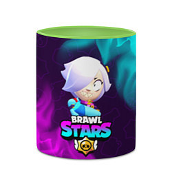 Кружка 3D BRAWL STARS COLETTE КОЛЕТТ, цвет: 3D-белый + светло-зеленый — фото 2