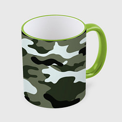 Кружка 3D Camouflage 2, цвет: 3D-светло-зеленый кант