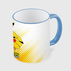 Кружка 3D Pikachu Pika Pika, цвет: 3D-небесно-голубой кант