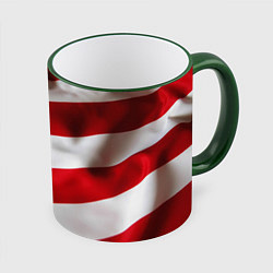 Кружка 3D США USA, цвет: 3D-зеленый кант