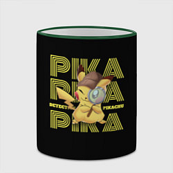 Кружка 3D Pikachu Pika Pika, цвет: 3D-зеленый кант — фото 2