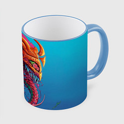 Кружка 3D HyperBeast, цвет: 3D-небесно-голубой кант