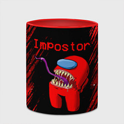 Кружка 3D AMONG US - MONSTER, цвет: 3D-белый + красный — фото 2