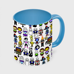 Кружка 3D UNDERTALE, цвет: 3D-белый + небесно-голубой