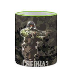 Кружка 3D Спецназ России, цвет: 3D-светло-зеленый кант — фото 2