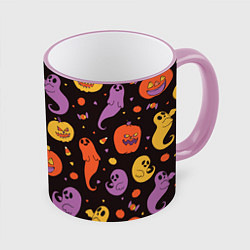 Кружка 3D Halloween, цвет: 3D-розовый кант